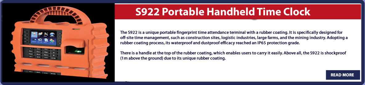 S922 Portable Handheld Time Clock